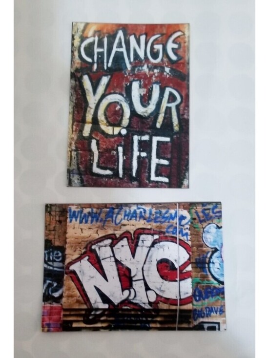 Other - 2 PIECE NYC NEW YORK CITY GRAFITTI STREET URBAN ART MAGNETS 4" & 5"